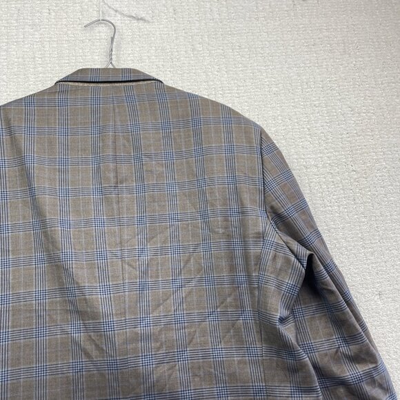 Coppley Biella Brown / Blue Plaid Sport Coat Jacket Super 130's Wool Sz 42R - Picture 14 of 16